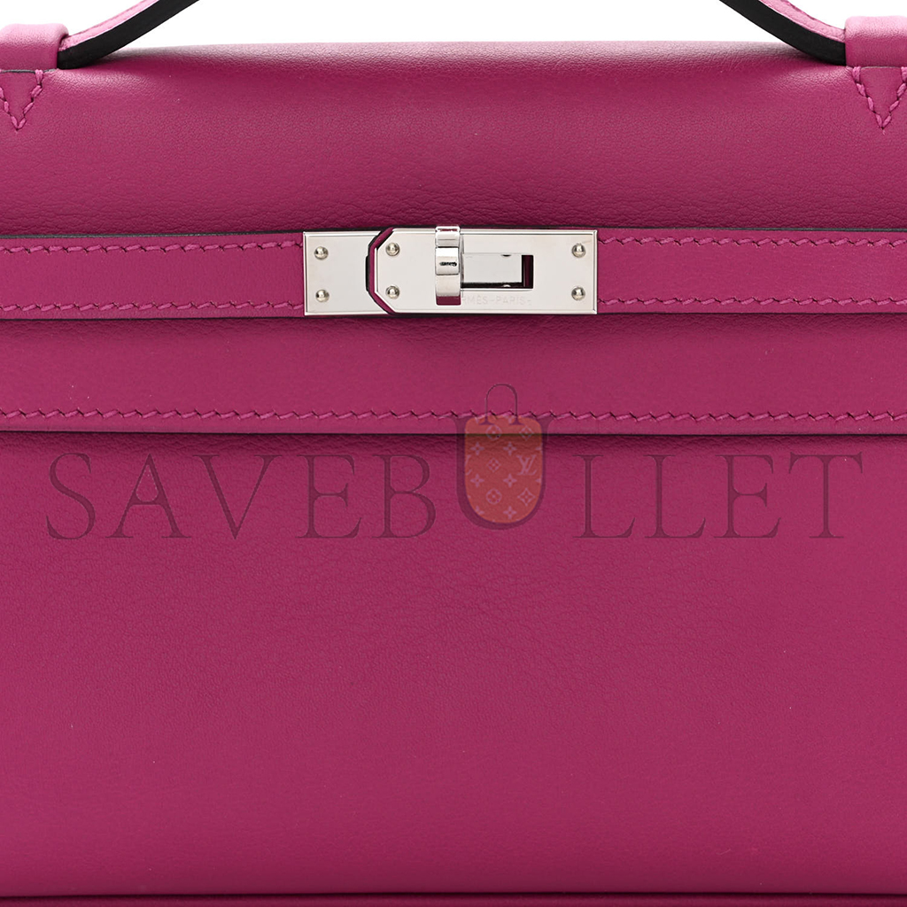 H**mes master swift kelly pochette clutch rose pourpre (22*14*7cm)